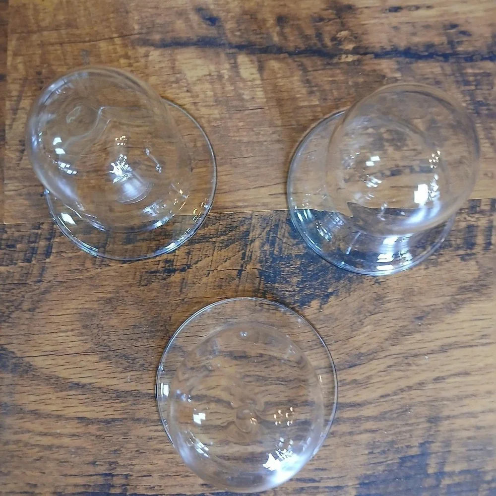 Set Of 3 Bell Shaped Cloche Clear Glass 4